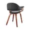 Armen Living Adalyn Black Faux Leather and Walnut Wood Dining Room Accent Chair LCADCHWABL - alternate 5